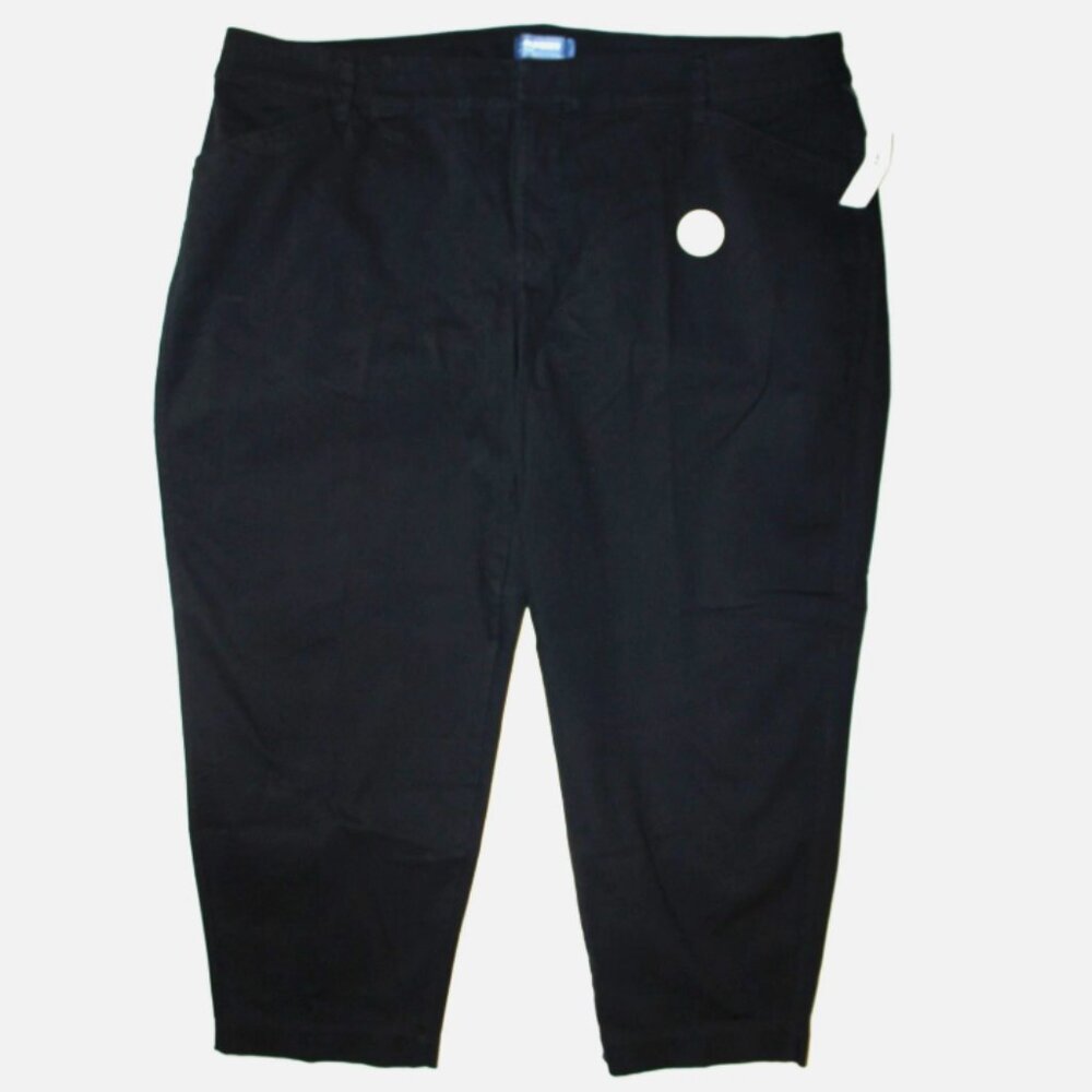 Old Navy Black Capri Pants NWT Smooth Slim Cotton Blend Midrise Plus Sz 22